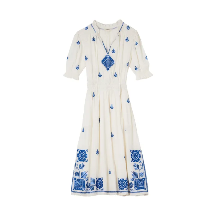 M.A.B.E. Robe Brodée Edra | Bleu