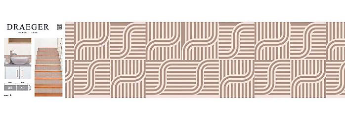 6 bandes adhésives motif boisé L.4,8 x H.195 x l.0,4cm