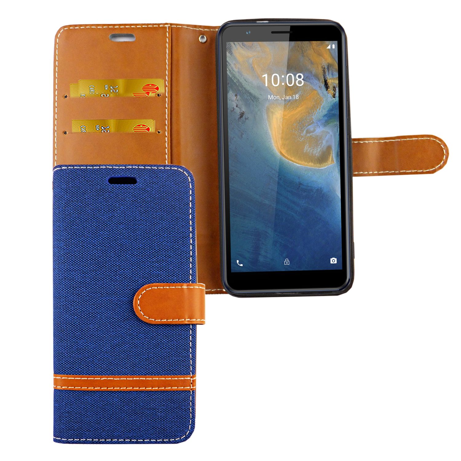 Handyhülle für ZTE Blade A31 Case Cover Schutztasche Schutzhülle Bookstyle Neu