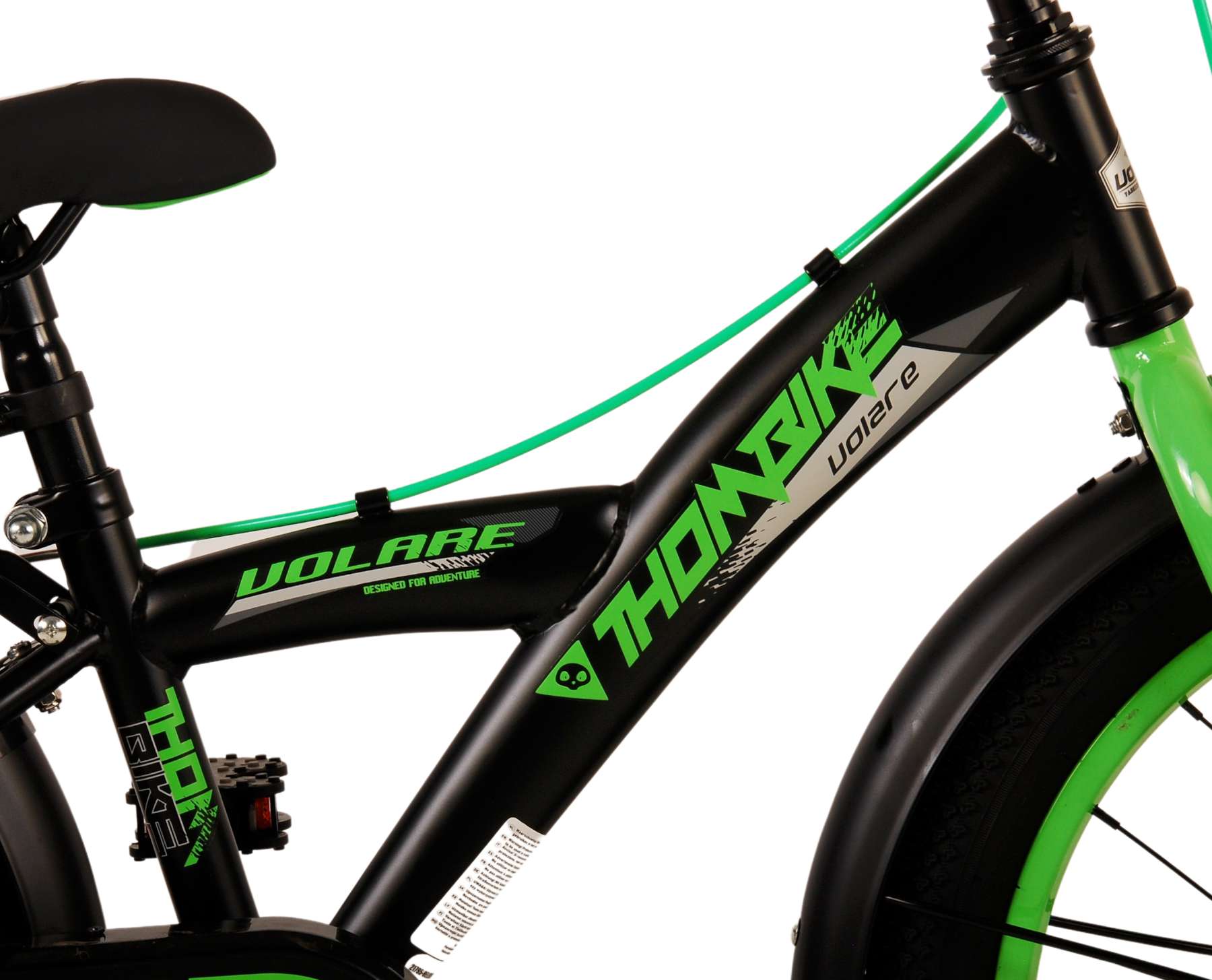 TPFSports Thombike Kinderfahrrad - Jungen - 18 Zoll - Rücktritt + Handbremse - Schwarz Grün
