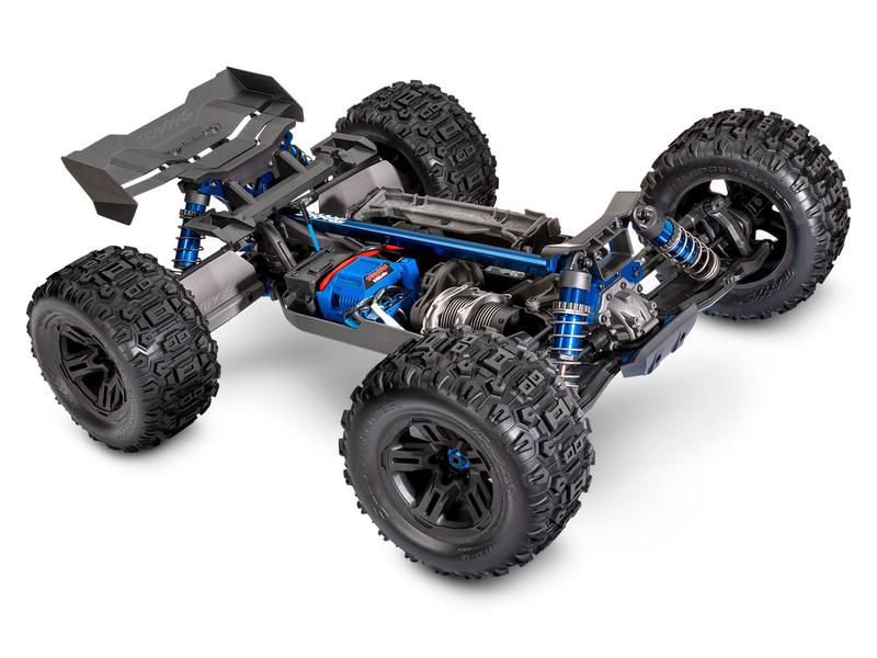 Traxxas Monster Truck Sledge VXL-6S 4WD, Blau 1:8, ARTR Ultimativer Monstertruck für Off-Road Bashing mit bis zu 110 km/h