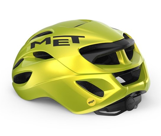 MET Rivale MIPS cykelhjelm Lime Yellow Metallic