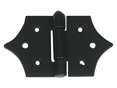 Charnière décorative noire acier époxy noir Afbat 130 mm