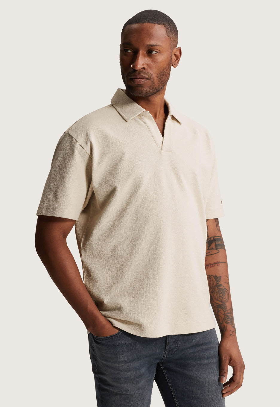 Cast Iron Relaxed Structured Polo