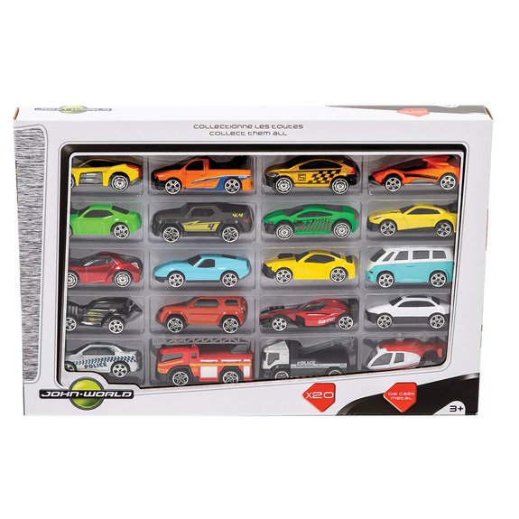 Coffret de 20 voitures en métal