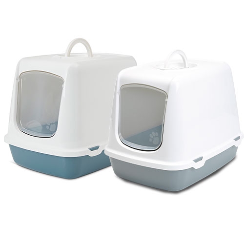 Caixa de areia para gatos Oscar WC OSCAR AZUL E BRANCA