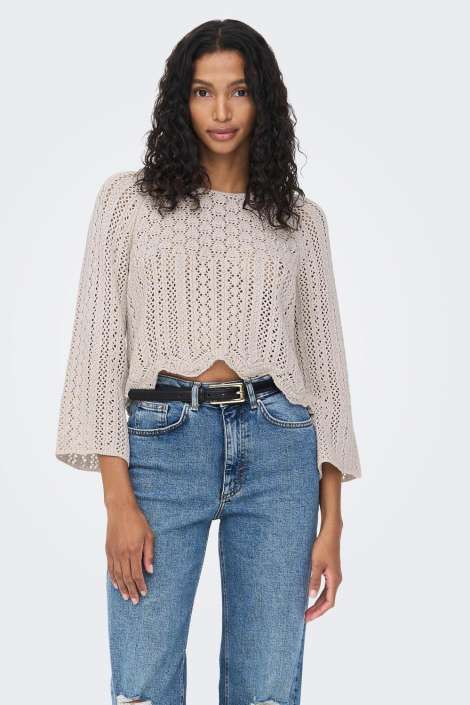 Only beige dames trui