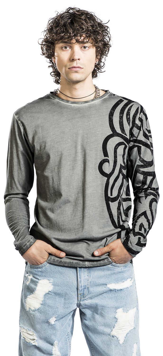 Haut manches longues avec motifs | Black Premium by EMP T-shirt manches longues