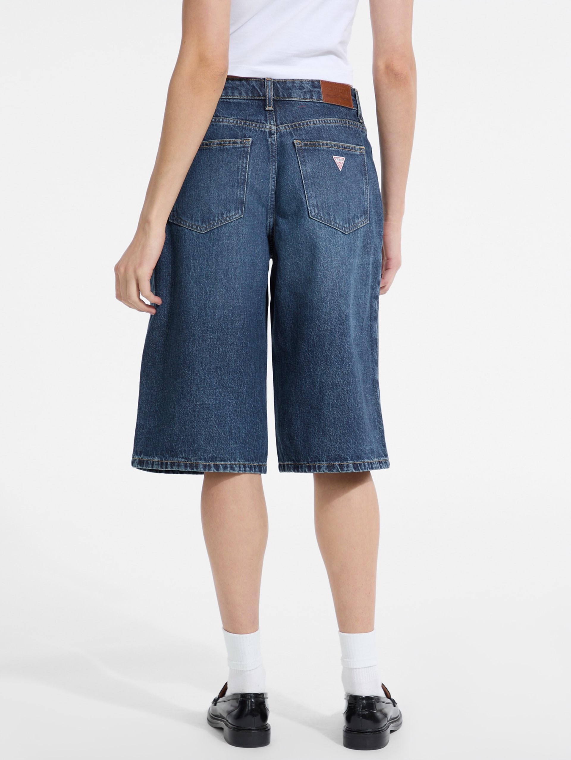 Shorts jeans folgados