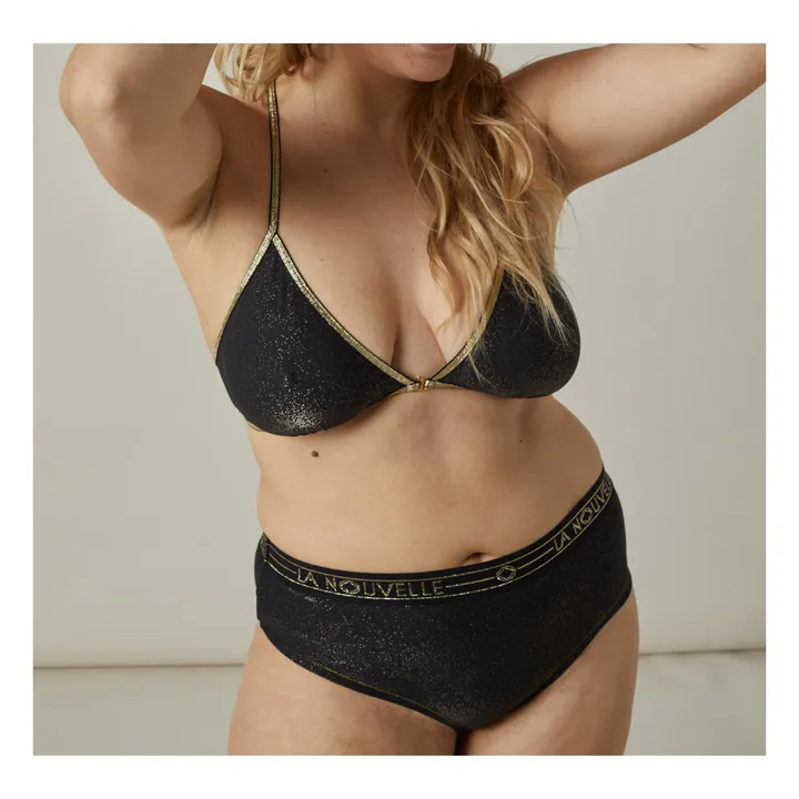 La Nouvelle Brassière Angèle Métallisée | Noir
