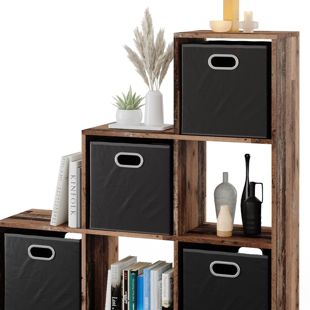 Treppenregal Raumteiler Bücherregal 6 Fächer Old Style Stufenregal Faltbox Vicco