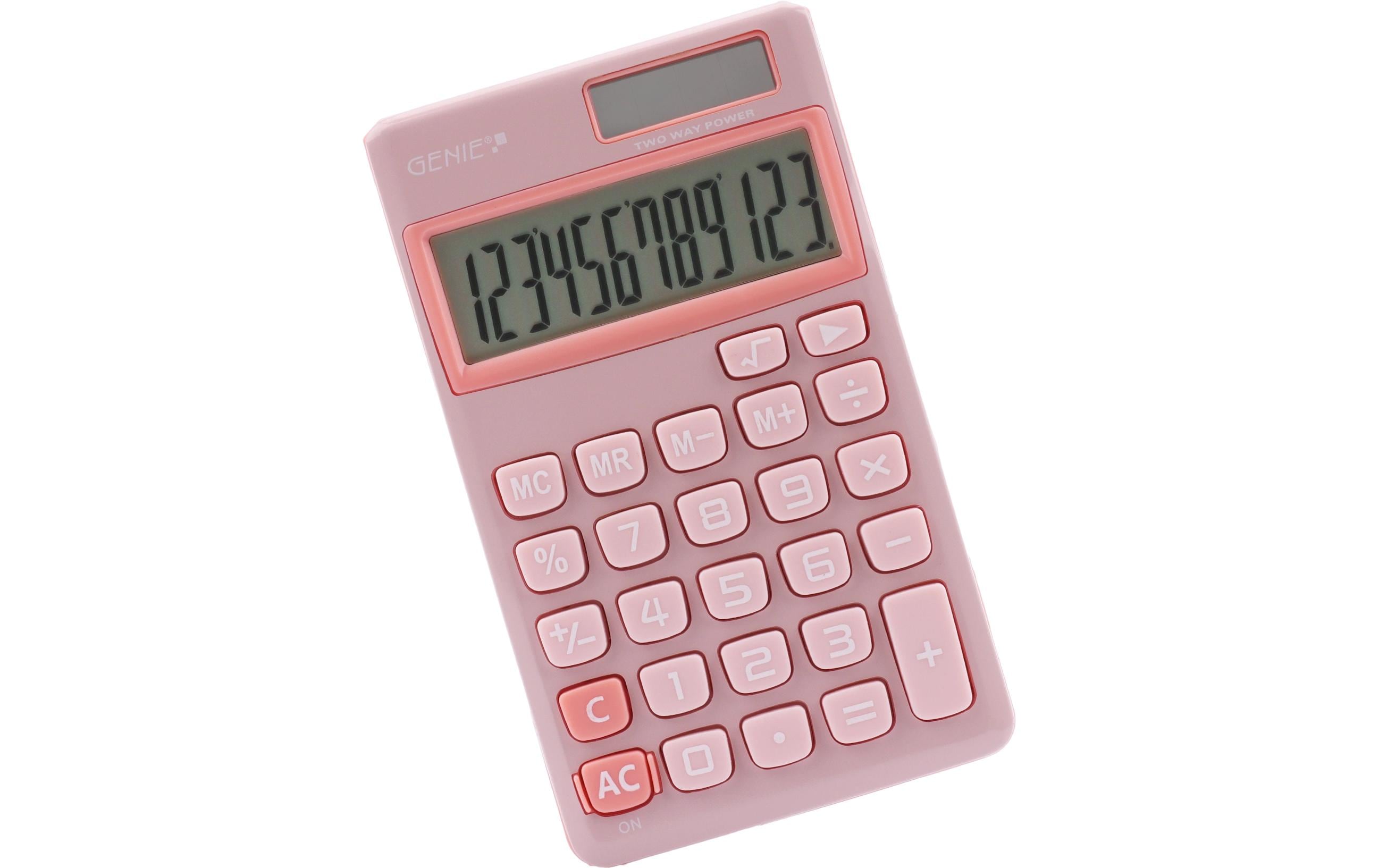 Taschenrechner 212P PinkKompakter Taschenrechner im Retro-Design