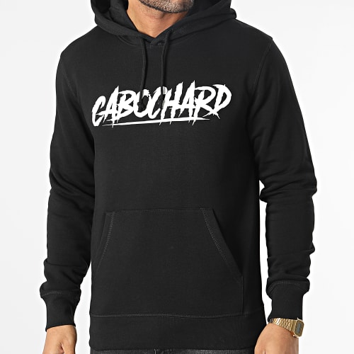 Sweat Capuche Cabochard Noir Blanc