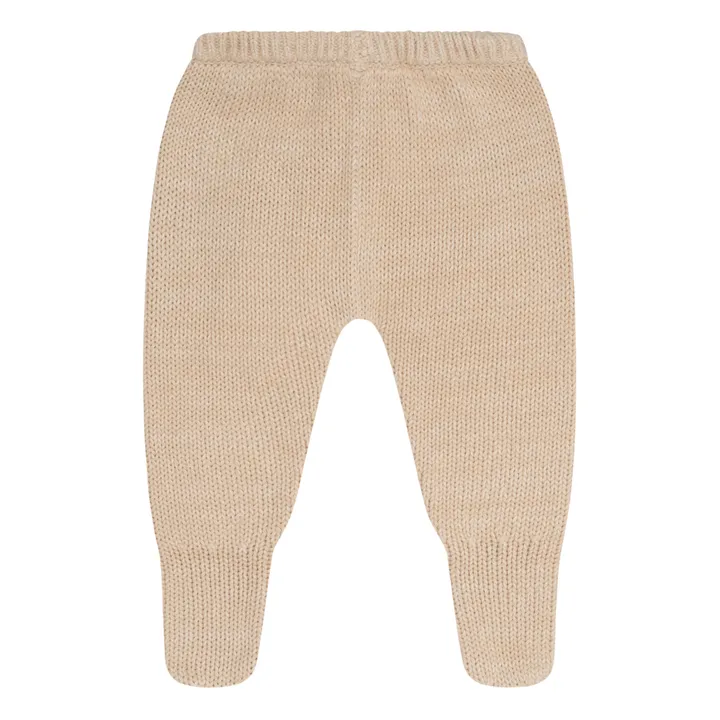 Illoura the Label Legging à Pieds Tricot Coton Bio Poet | Beige