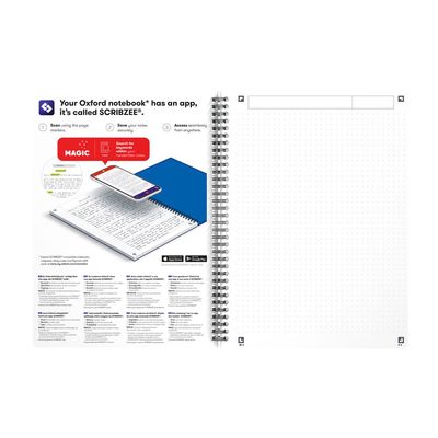 Oxford Office Essentials - Cahier à spirale B5 - 180 pages - points - disponible dans différentes couleurs