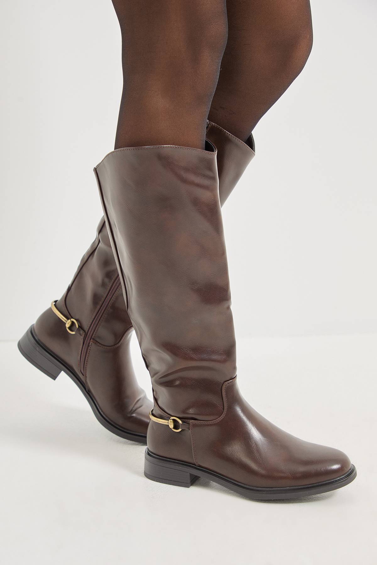 Wallis Bottes d'équitation hautes Emma en synthétiquecuir avec détail étrier