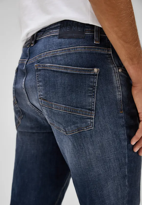 Regular Fit used Jeans - indigo blue wash