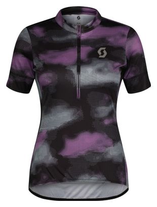Maillot Manches Courtes Scott Endurance 10 Noir/Violet Femme