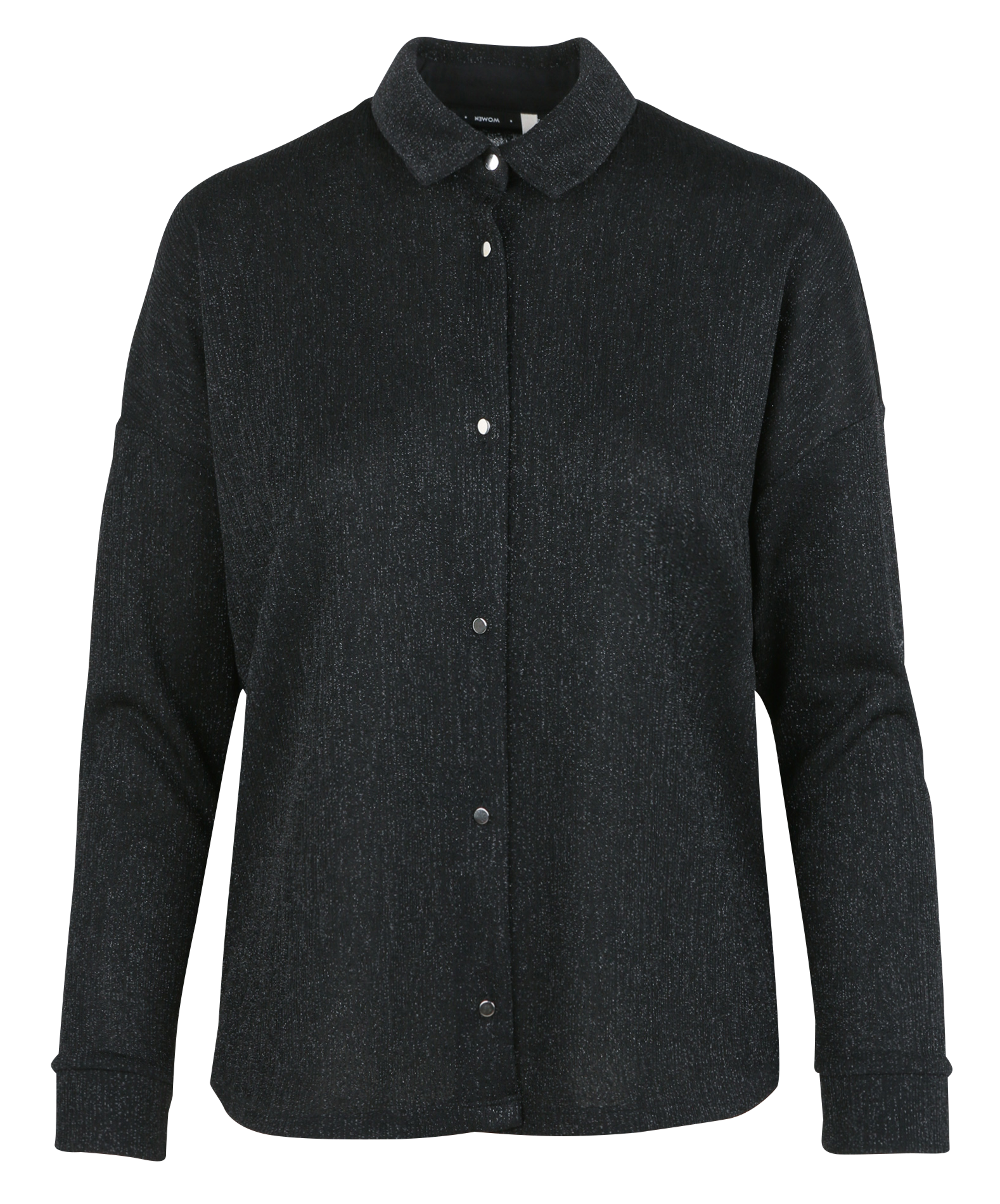 Chemise oversize à col classique | Noir
