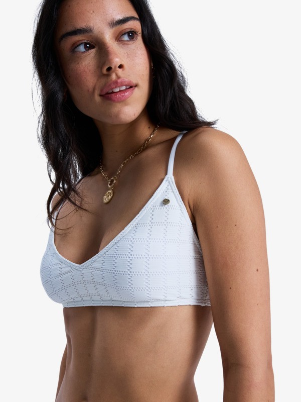 Roxy Island Athletic Bra Haut de bikini bralette Blanc Femme