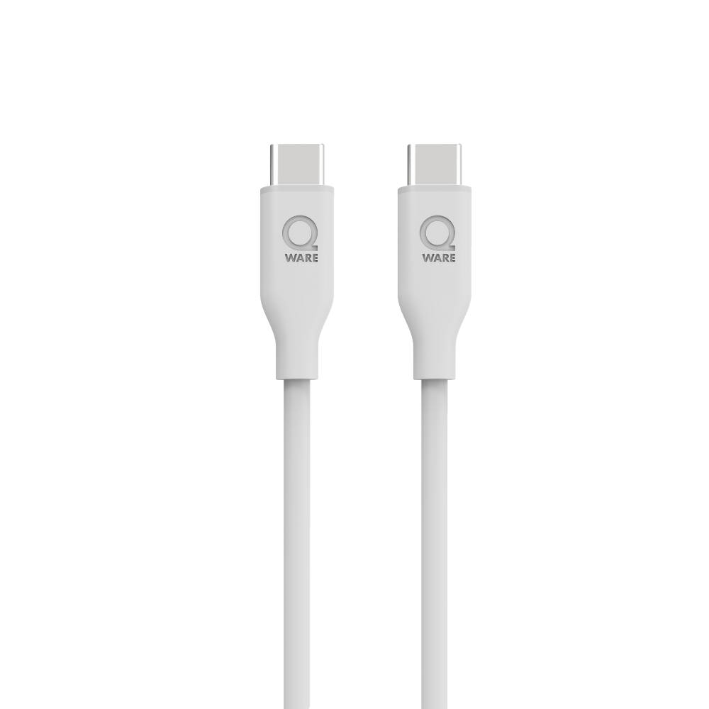Qware USB-C naar USB-C kabel - wit