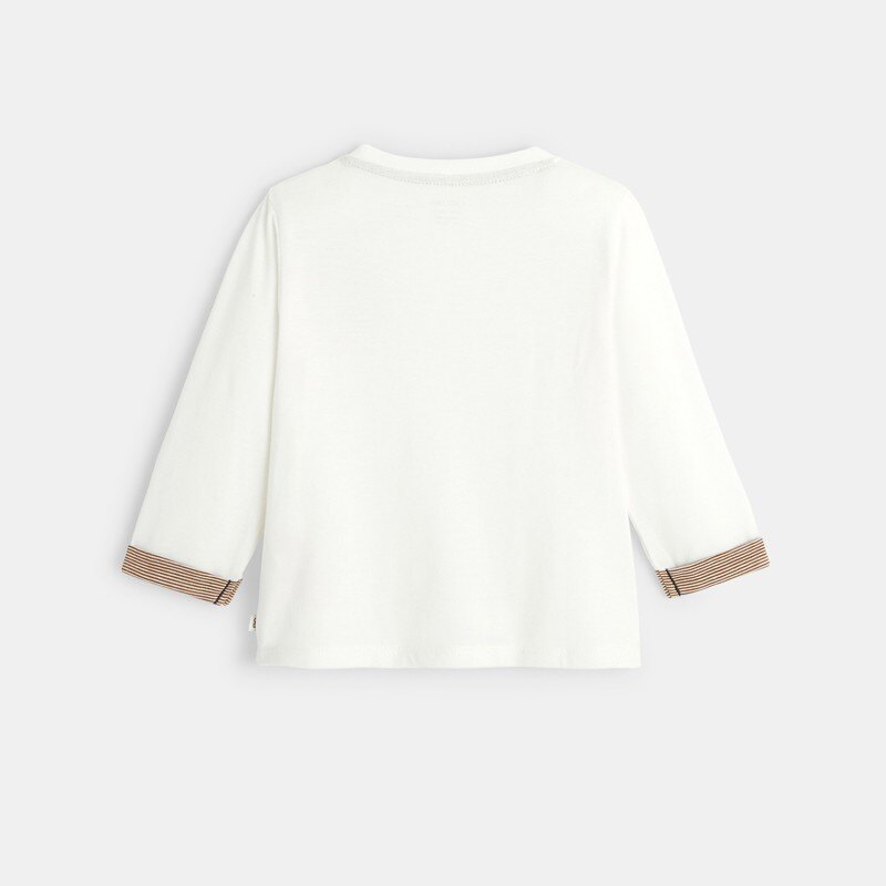 T-shirt éléphant blanc bébé garçon Blanc