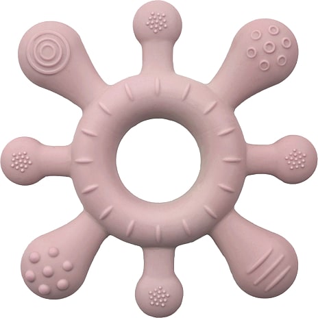 Le Toft silikonebold med raslekugle - rosa