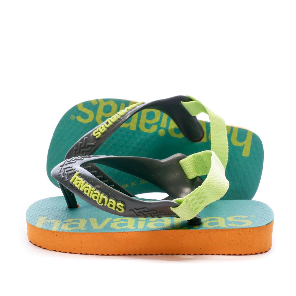 Havaianas Tongs Orange Garçon Havaianas Logomania