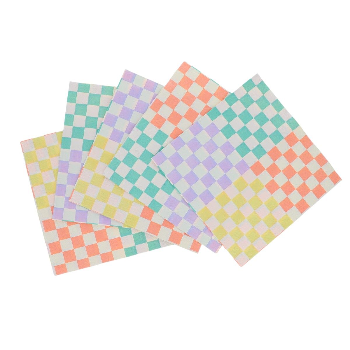 Lot de 18 serviettes damiers Dinosaures Surprise Partie !