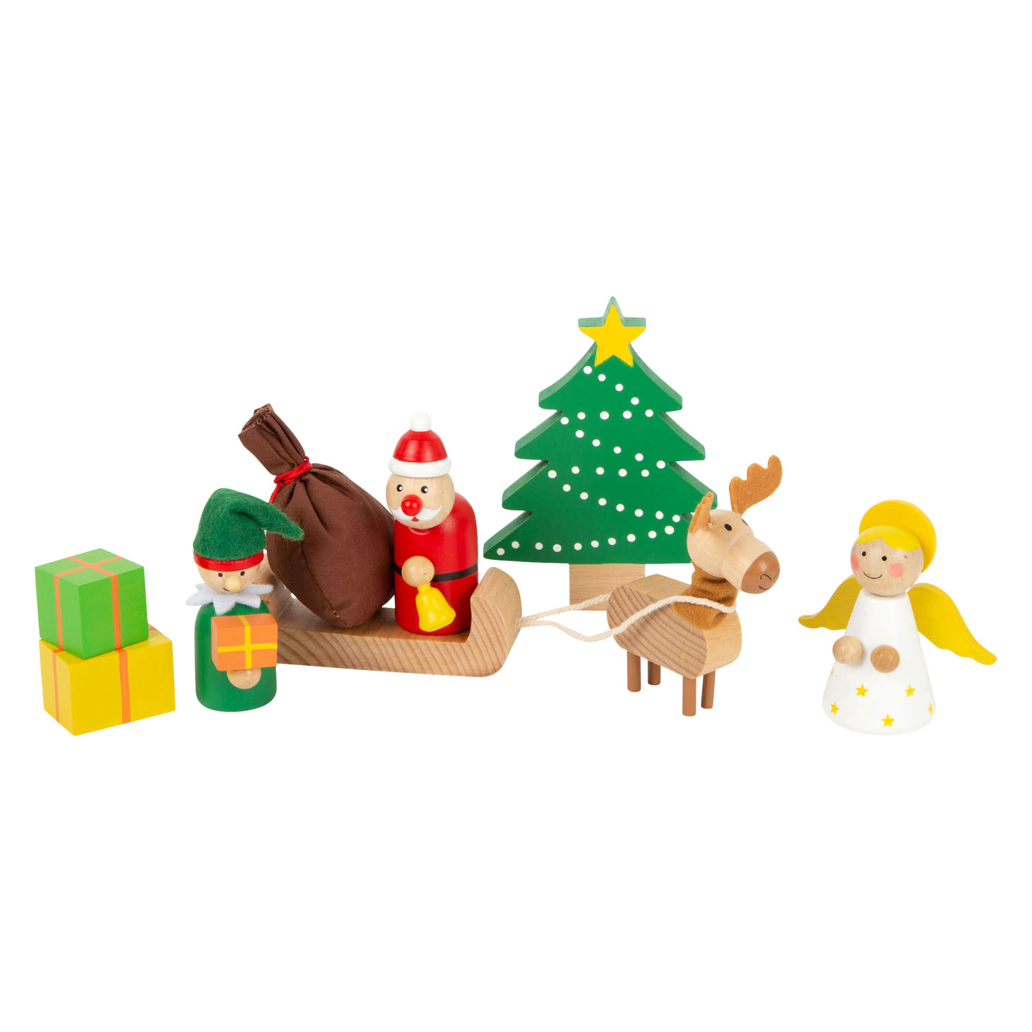 Small Foot - Houten Dieren Kerstmis in het Bos Speelset, 17dlg.