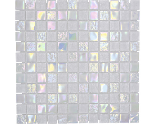 Glasmozaïek CM S100 vierkant Kristalmix Schelp MYSTIC 25, 30,4x30,4cm