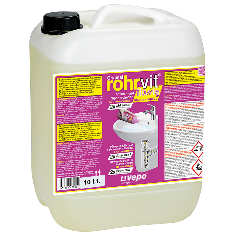 ROHRVIT Ablaufreiniger<br>10 l, flüssig, gebrauchsfertig