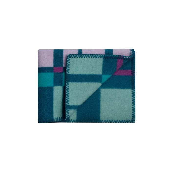 Røros Tweed - City Babydecke, 100 x 67 cm, aqua