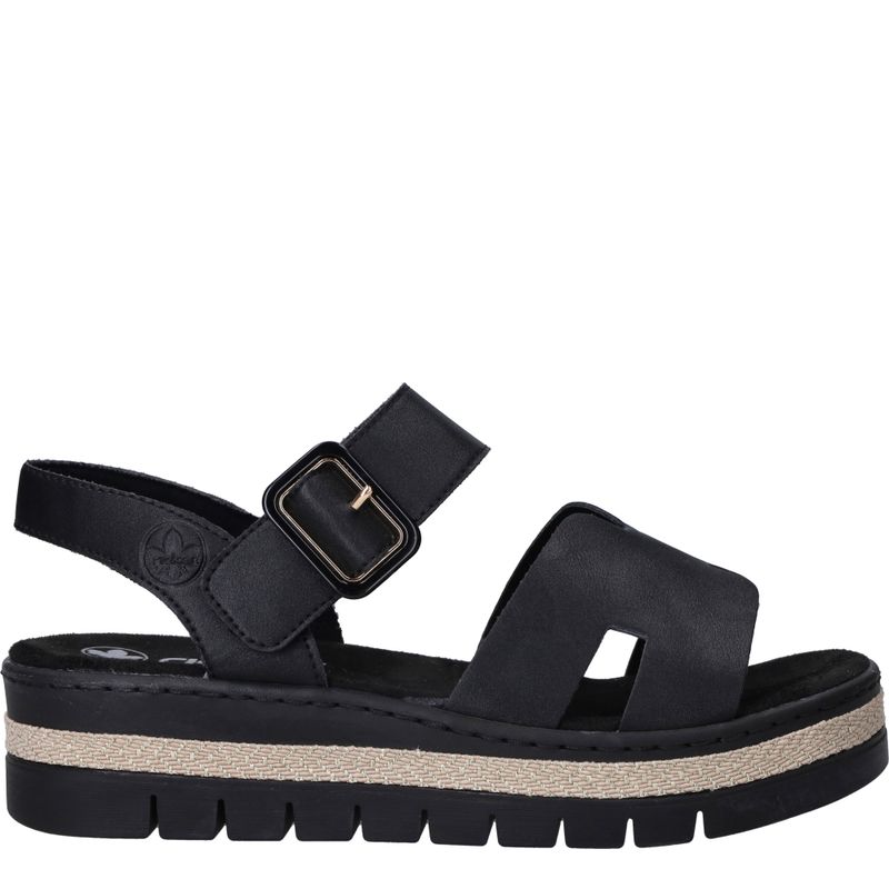 Rieker Sandalen Zwart Dames