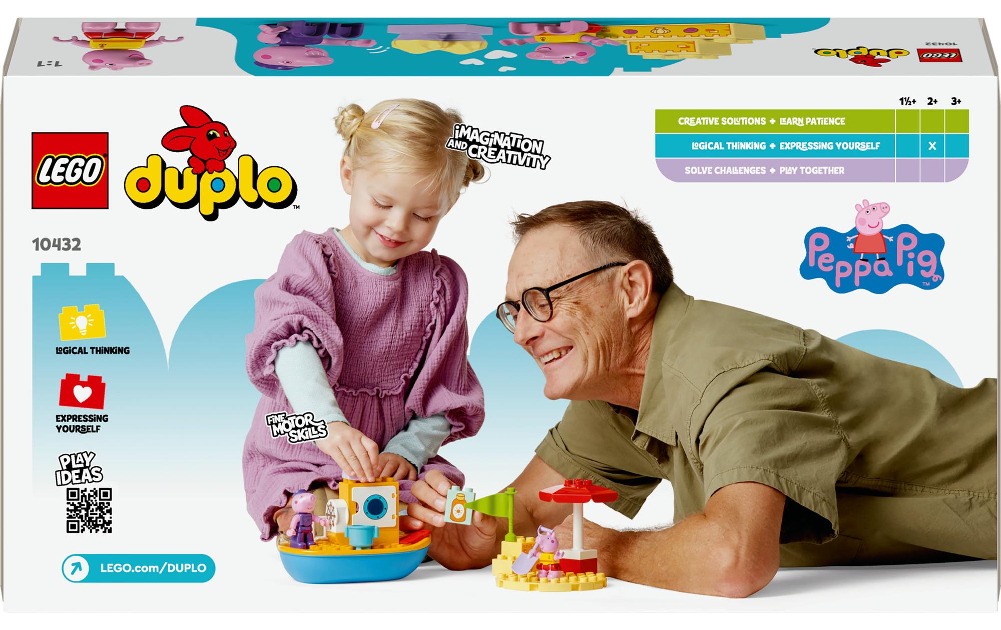 DUPLO® Peppas Bootsausflug 10432Spielset mit Strand und Boot zur TV-Serie Peppa Wutz