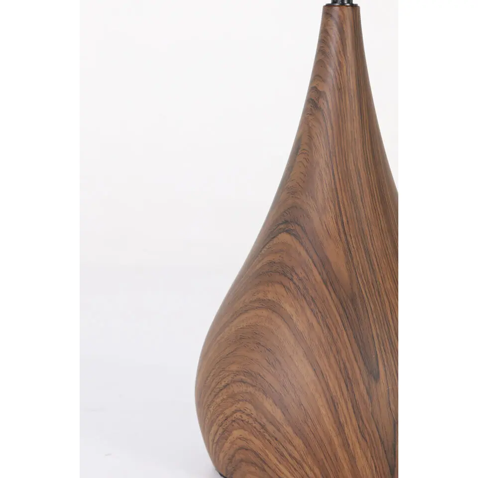 Tafellamp Svante - Zwart/Hout - Ø28cm