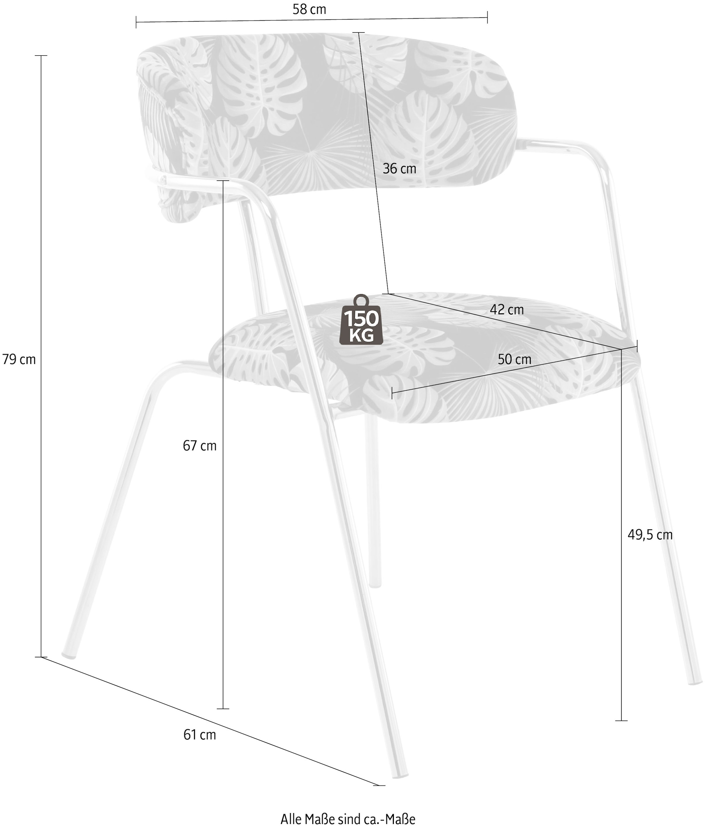 Kayoom Stuhl »Forest 625 2er-Set, samtweicher Bezug mit hohem Sitzkomfort« (Set) 2 Stk.elegant, gute Stabilität durch hochwertige Verarbeitung