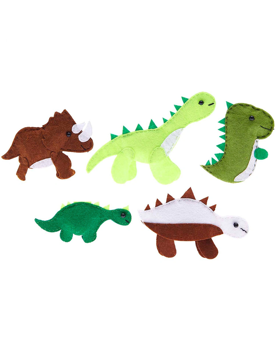 Filz-Bastelset FINGERPUPPEN - DINOSAURIER 5-teilig
