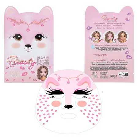 Depesche TOPModel Tuchmaske Tier BEAUTY and ME, 1 Stück, 3-Fach sortiert