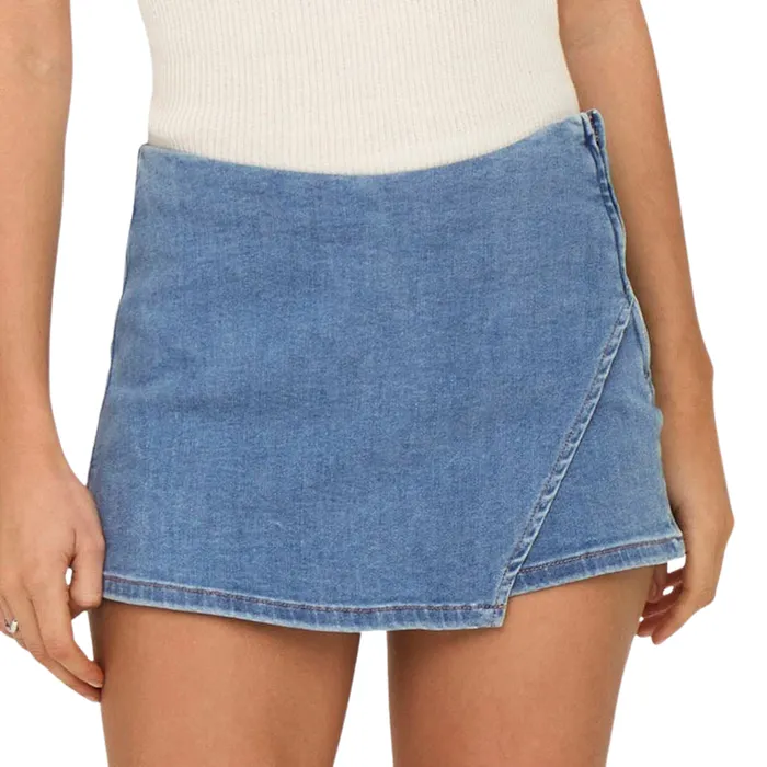 Only Mist Yasmin Denim Wrap Skort Dames