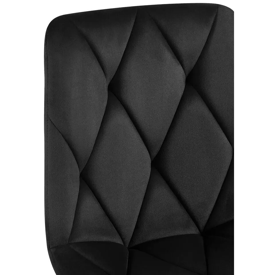 CLP Set van 2 Eetkamerstoel Clairton zwart Frame - Fluweel - zwart