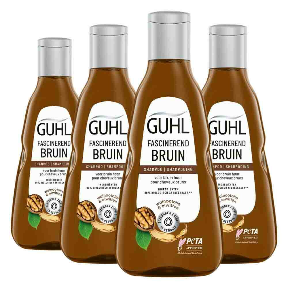 4x Guhl Shampoo Fascinerend Bruin250 ml