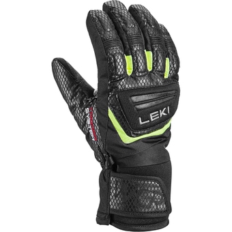 Leki WCR Team 3D  Fingerhandschuhe Black / Ice Lemon Kinder