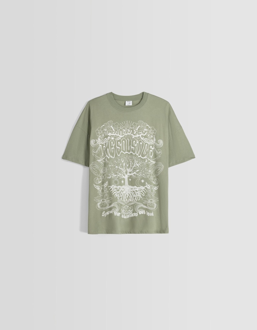 Camiseta de manga curta com estampa