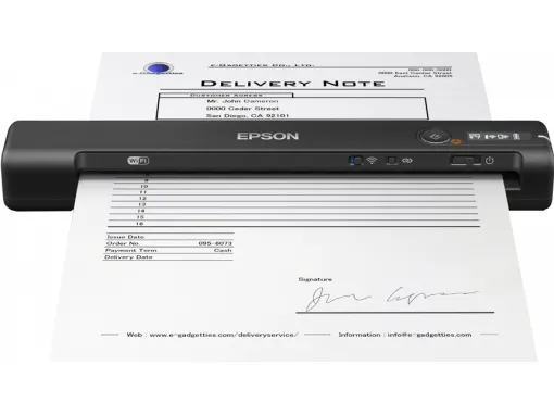 Epson WorkForce ES-60W - Scanner med papirfødning - Contact Image Sensor (CIS) - A4 - 600 dpi x 600 dpi - op til 300 scanninger pr. dag - USB 2.0, Wi-Fi(n)