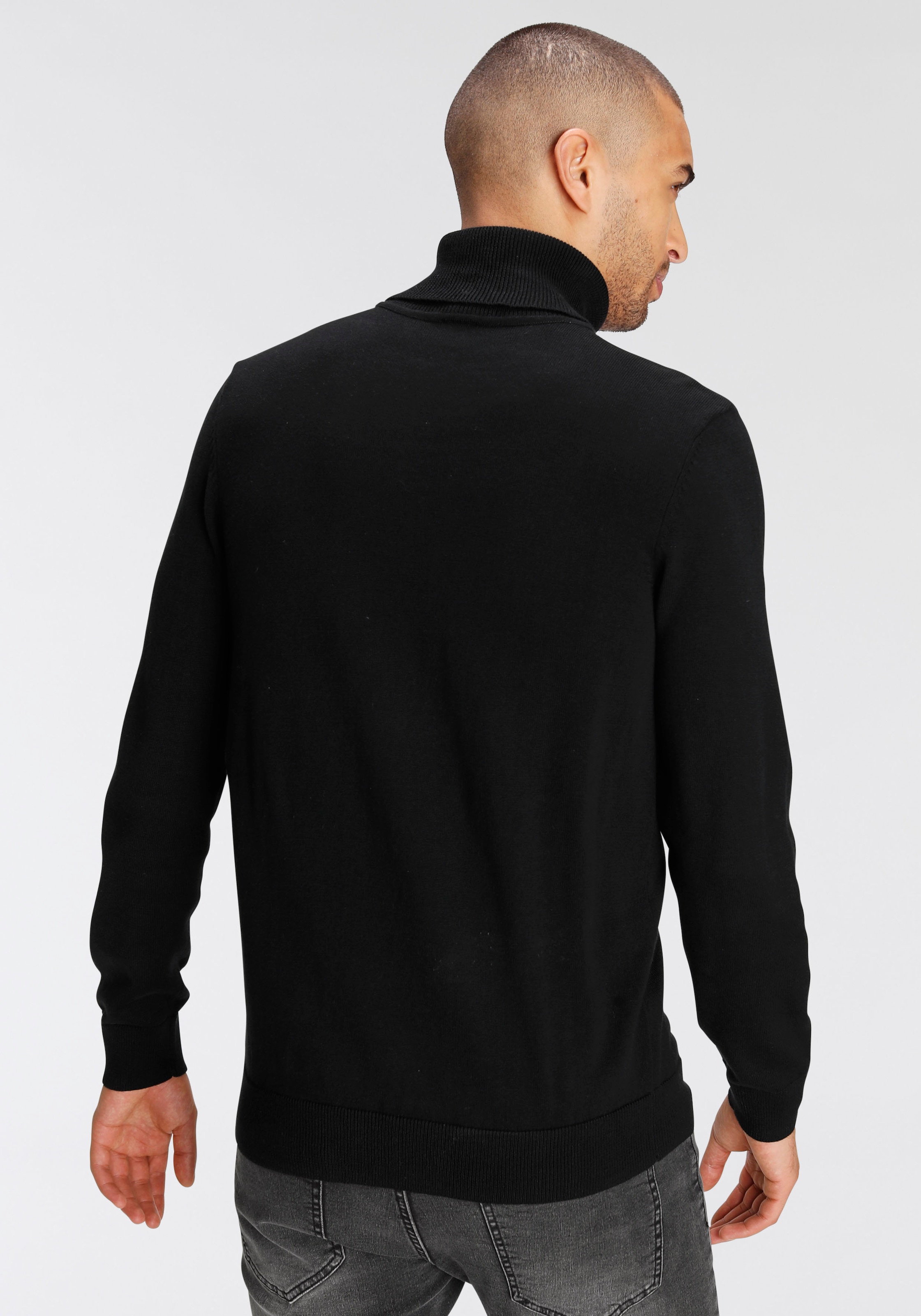 AJC Rollkragenpullover , mit Rollkragen aus Rippstrick