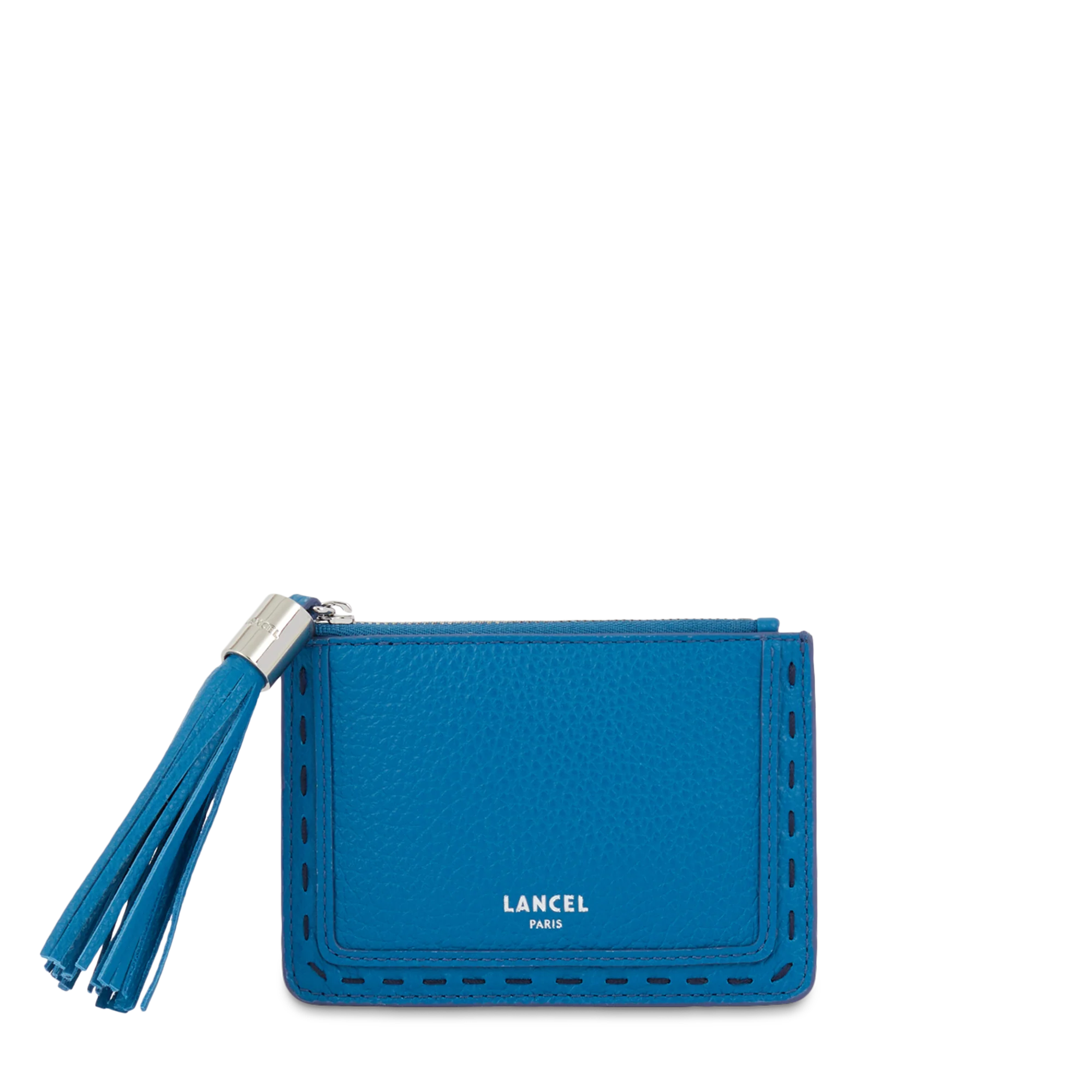Porte-cartes zippé L Premier Flirt de Lancel-Cobalt