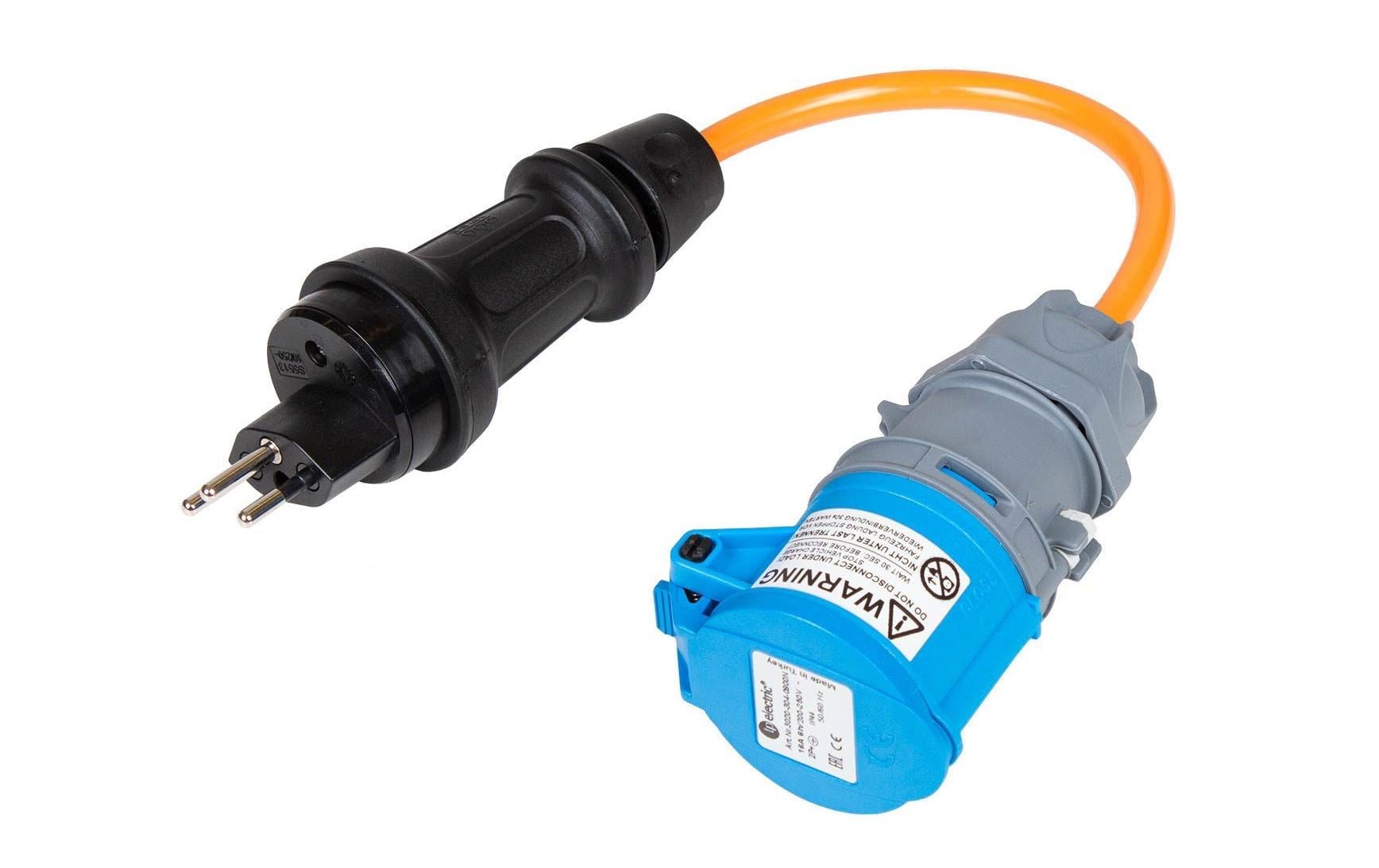 Adapterkabel CEE16/3 - T13CEE-Übergangskabel mit T13 Stecker TH55 auf Kupplung CEE16/3