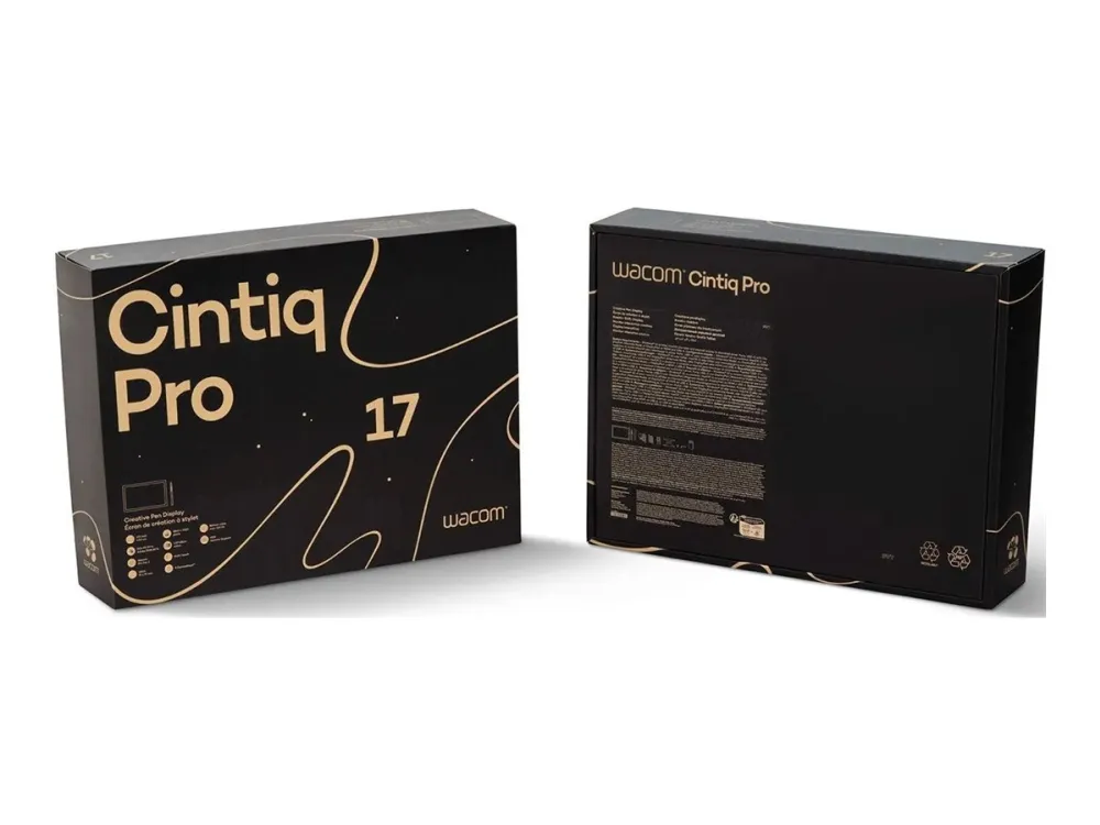 Wacom Cintiq Pro 17 - Digitizer m/ LCD-skærm - 21.5 x 38.2 cm - elektromagnetisk - 8 knapper - kablet - USB - sort
