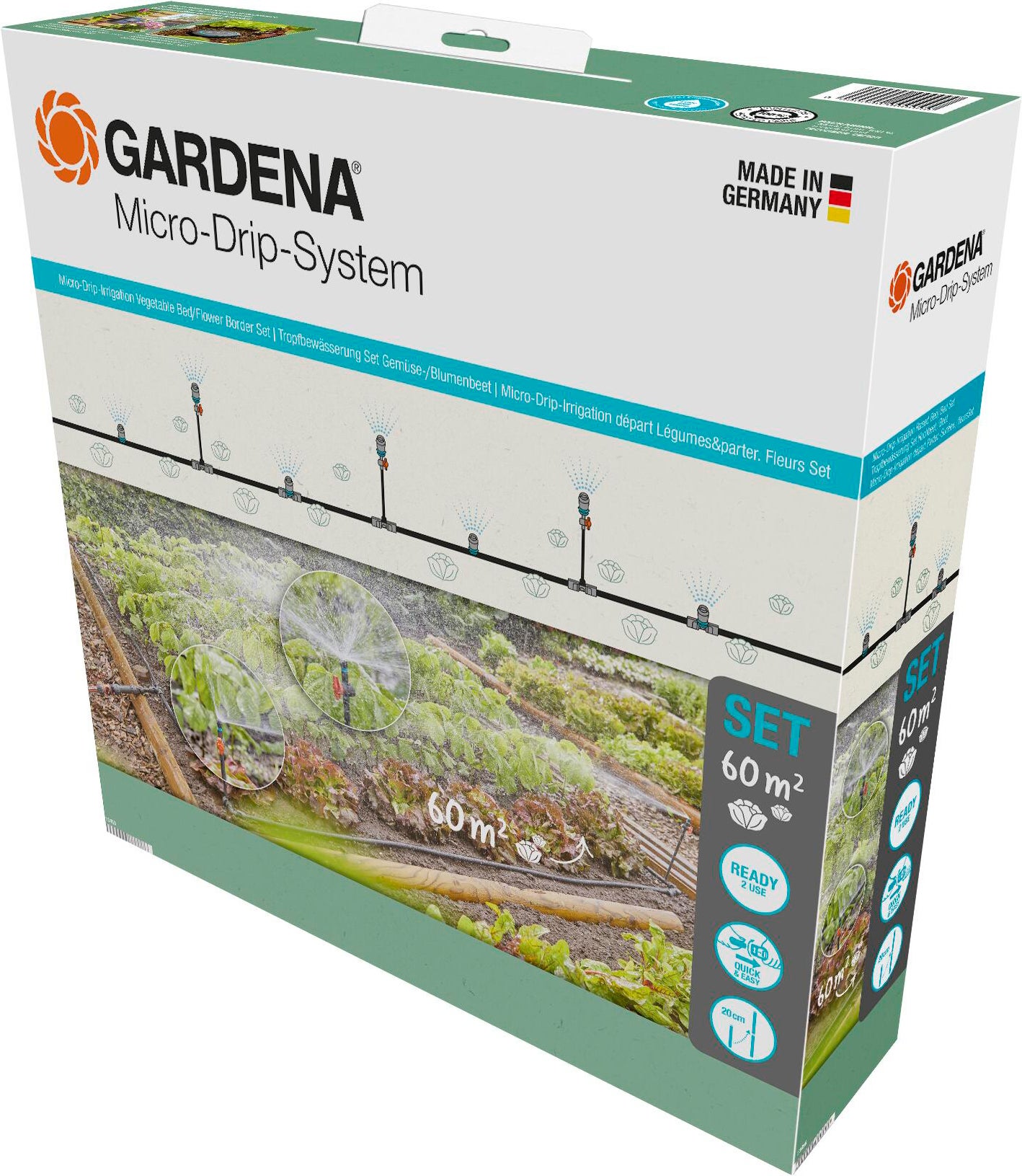 Gardena Micro Drip systeem druppelaar startset bloembedden en moestuinen 60 m²